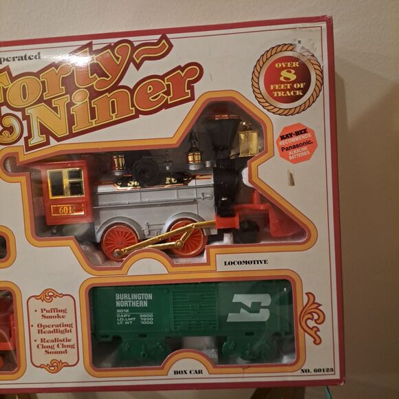 FORTY-NINER TRAIN SET Puffing Smoke-BATTERY OPERATED‎ 1991 Operating Headlights - Picture 6 of 7